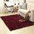 Rug Faux Wool Solid Color Rug Anti-Slip Backing Washable Rug for Home Burgundy Clearhalo 'Area Rug' 'Casual' 'Rugs' Rug' 2257574