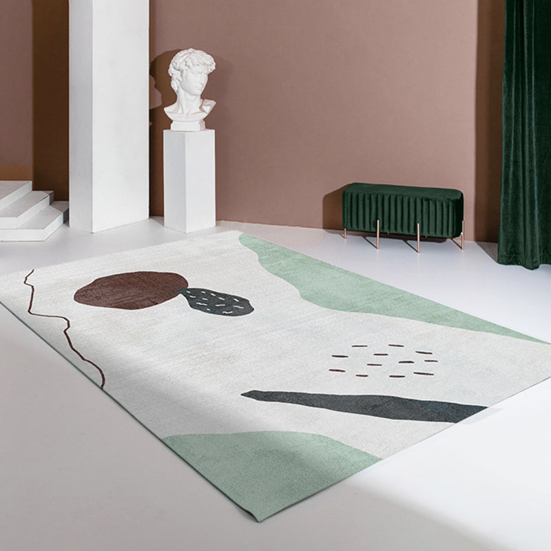 Nordic Interior Area Rug Multicolor Colorblock Abstract Print Rug Polyester Stain Resistant Anti-Slip Backing Machine Washable Rug Green Clearhalo 'Area Rug' 'Rug' 2266574