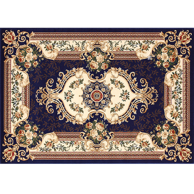 Olden Floral Printed Rug Multi Colored Synthetics Area Carpet Pet Friendly Easy Care Indoor Rug for Parlor Clearhalo 'Area Rug' 'Rugs' 'Vintage' Rug' 2285340
