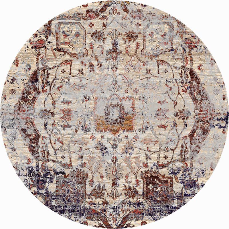 Multi-Colored Vintage Rug Polyster Floral Printed Area Rug Easy Care Pet Friendly Washable Carpet for Decoration Clearhalo 'Area Rug' 'Rugs' 'Vintage' Rug' 2285423