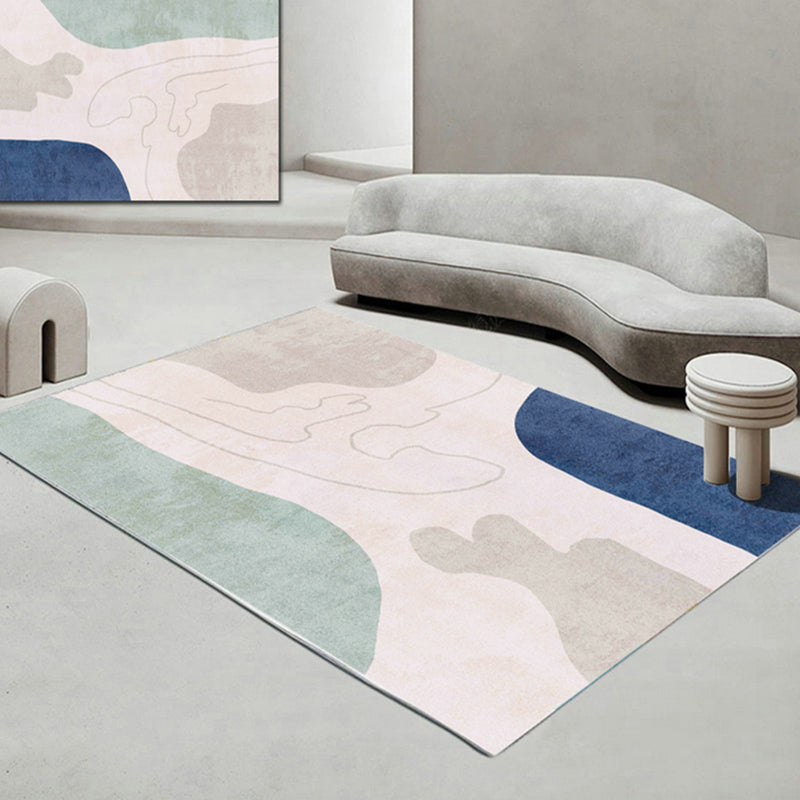 Formal Living Room Rug Multi Colored Geometric Printed Area Carpet Synthetics Pet Friendly Stain-Resistant Indoor Rug Nude Pink Clearhalo 'Area Rug' 'Rug' 2286240