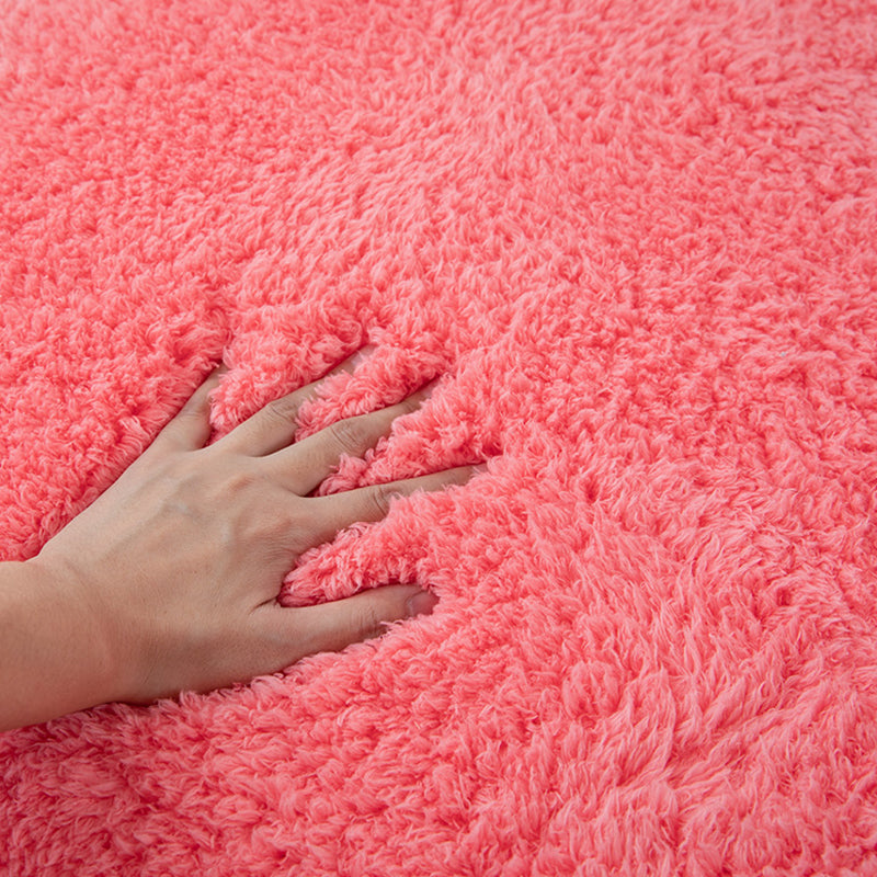 Contemporary Home Decor Rug Multi Color Solid Color Indoor Rug Easy Care Pet Friendly Area Carpet Watermelon Red Clearhalo 'Area Rug' 'Rug' 2287929