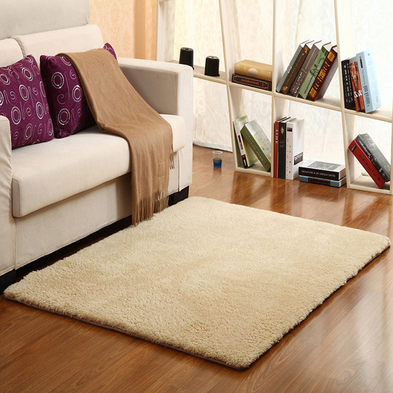 Casual Solid Color Rug Multi Colored Polypropylene Indoor Rug Non-Slip Backing Easy Care Carpet for Room Light Camel Clearhalo 'Area Rug' 'Casual' 'Rugs' Rug' 2288102