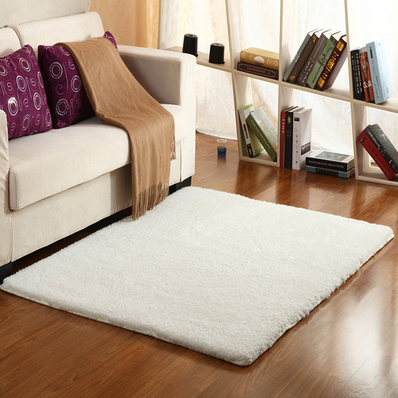 Casual Solid Color Rug Multi Colored Polypropylene Indoor Rug Non-Slip Backing Easy Care Carpet for Room White Clearhalo 'Area Rug' 'Casual' 'Rugs' Rug' 2288104