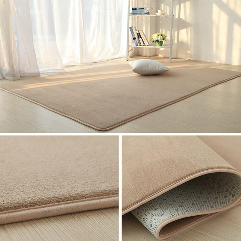 Simple Multi Color Relaxing Rug Polyster Solid Color Indoor Rug Non-Slip Pet Friendly Carpet for Home Clearhalo 'Area Rug' 'Casual' 'Rugs' Rug' 2288105