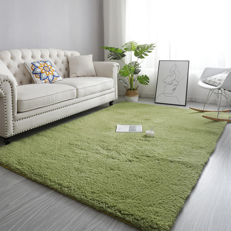Modern Living Room Rug Multi Color Solid Color Area Carpet Anti-Slip Machine Washable Indoor Rug Green Clearhalo 'Area Rug' 'Casual' 'Rugs' Rug' 2288126
