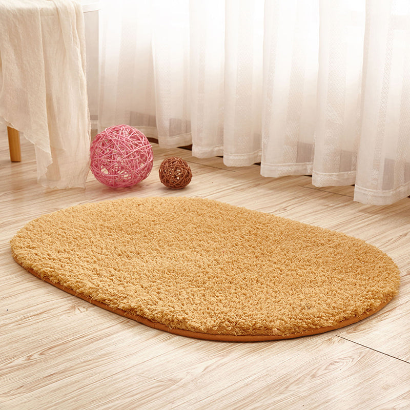 Multi Colored Solid Color Rug Polyster Casual Indoor Rug Anti-Slip Backing Pet Friendly Carpet for Bedroom Yellow-Red Clearhalo 'Area Rug' 'Casual' 'Rugs' Rug' 2288169