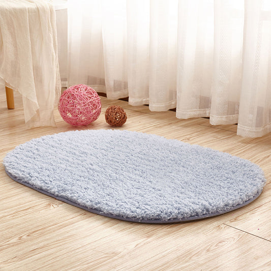 Multi Colored Solid Color Rug Polyster Casual Indoor Rug Anti-Slip Backing Pet Friendly Carpet for Bedroom Grey Clearhalo 'Area Rug' 'Casual' 'Rugs' Rug' 2288175
