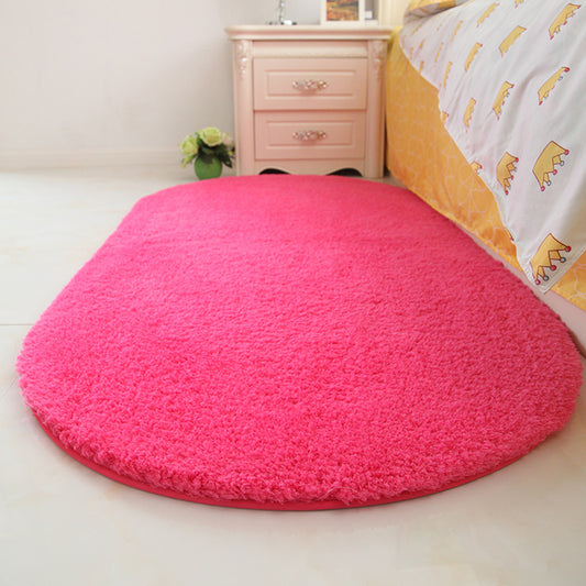 Minimalist Solid Color Rug Multi-Colored Polyster Indoor Rug Non-Slip Backing Easy Care Carpet for Room Rose Red Clearhalo 'Area Rug' 'Casual' 'Rugs' Rug' 2288187