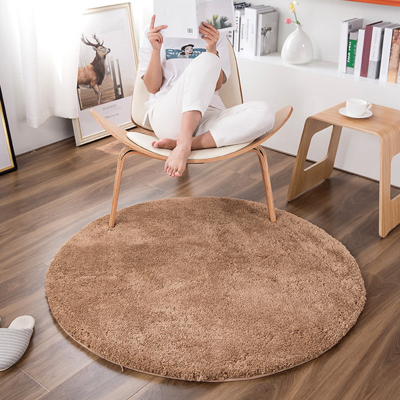 Casual Multicolored Nordic Rug Polypropylene Solid Color Carpet Non-Slip Backing Machine Washable Rug for Bedroom Clearhalo 'Area Rug' 'Casual' 'Rugs' Rug' 2288193