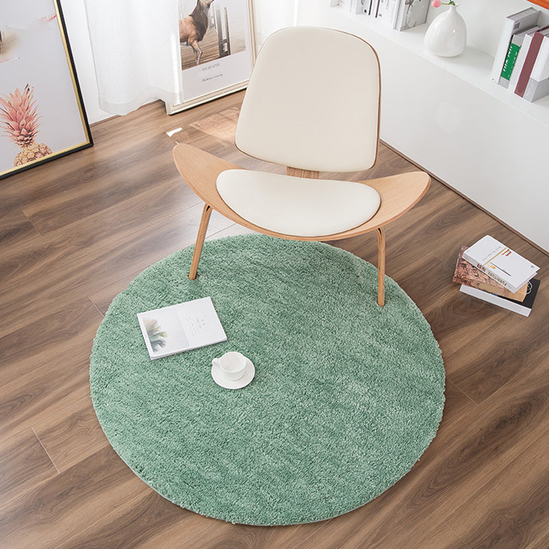 Casual Multicolored Nordic Rug Polypropylene Solid Color Carpet Non-Slip Backing Machine Washable Rug for Bedroom Light Green Clearhalo 'Area Rug' 'Casual' 'Rugs' Rug' 2288198