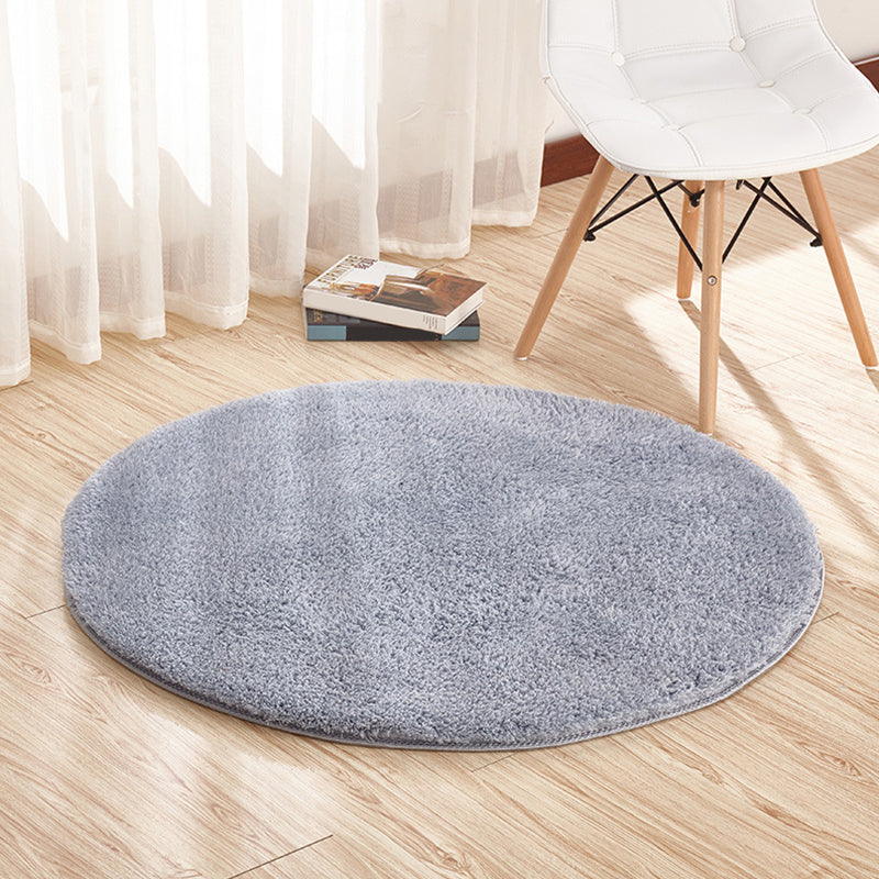 Relaxing Living Room Rug Multi Color Solid Color Indoor Rug Polyster Anti-Slip Backing Easy Care Carpet Gray-Blue Clearhalo 'Area Rug' 'Casual' 'Rugs' Rug' 2288214