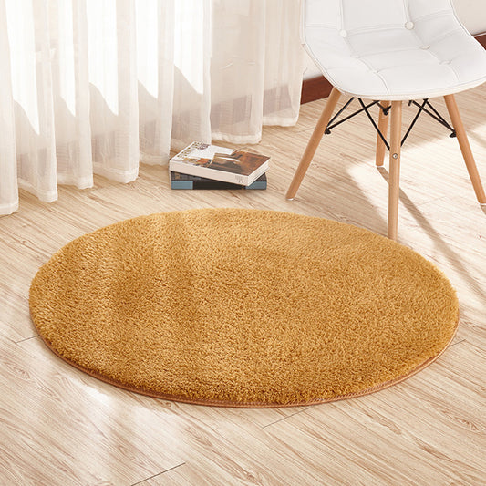 Relaxing Living Room Rug Multi Color Solid Color Indoor Rug Polyster Anti-Slip Backing Easy Care Carpet Dark Khaki Clearhalo 'Area Rug' 'Casual' 'Rugs' Rug' 2288216