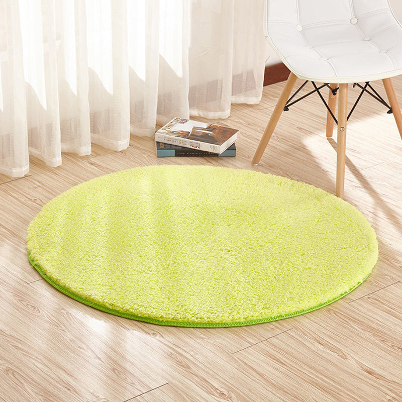 Relaxing Living Room Rug Multi Color Solid Color Indoor Rug Polyster Anti-Slip Backing Easy Care Carpet Fruit Green Clearhalo 'Area Rug' 'Casual' 'Rugs' Rug' 2288220
