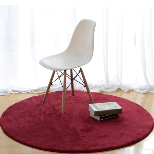 Simple Solid Color Rug Multi-Colored Synthetics Indoor Rug Anti-Slip Backing Washable Easy Care Carpet for Room Burgundy Clearhalo 'Area Rug' 'Casual' 'Rugs' Rug' 2288222