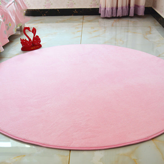 Casual Bedroom Rug Multi Color Solid Colored Area Carpet Polypropylene Easy Care Pet Friendly Indoor Rug Light Pink Clearhalo 'Area Rug' 'Casual' 'Rugs' Rug' 2288233