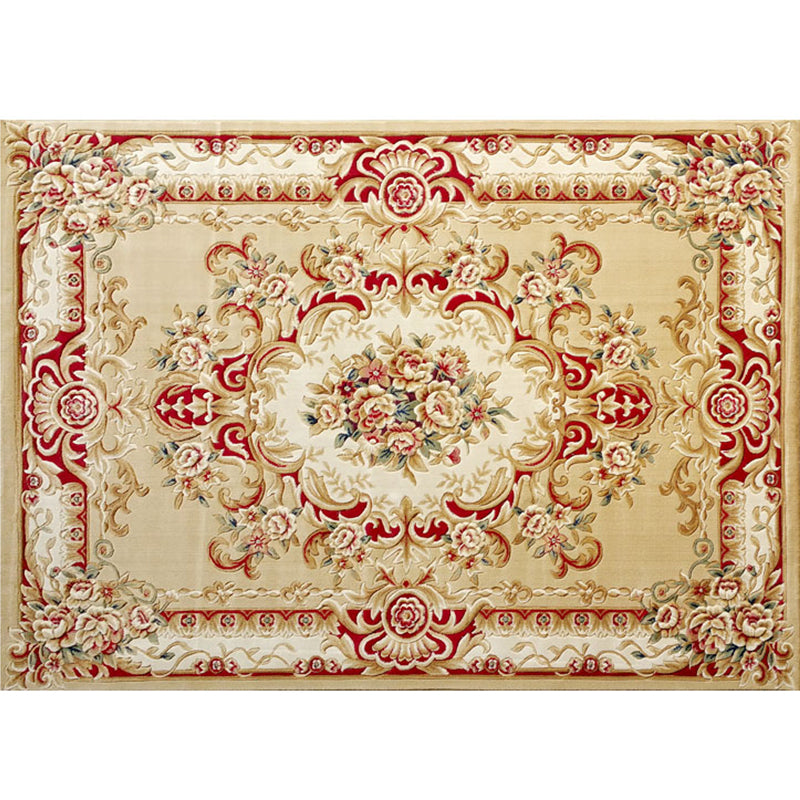 Multi Colored Chinoiserie Rug Polyster Floral Printed Indoor Rug Easy Care Pet Friendly Area Carpet for Parlor Dark Beige 5'3" x 7'7" Clearhalo 'Area Rug' 'Rug' 2288325