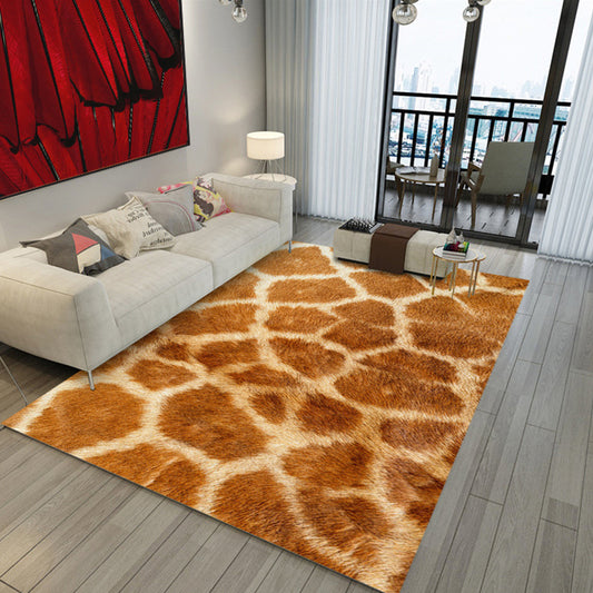 Trendy Parlor Rug Multi Colored Animal Skin Printed Area Carpet Anti-Slip Easy Care Indoor Rug Tan Clearhalo 'Area Rug' 'Casual' 'Rugs' Rug' 2288358