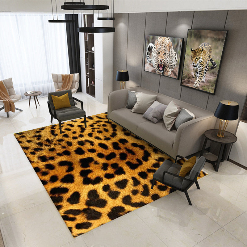 Trendy Animal Skin Rug Multi Color Polypropylene Indoor Rug Anti-Slip Backing Easy Care Carpet for Room Dark Yellow Clearhalo 'Area Rug' 'Casual' 'Rugs' Rug' 2288371