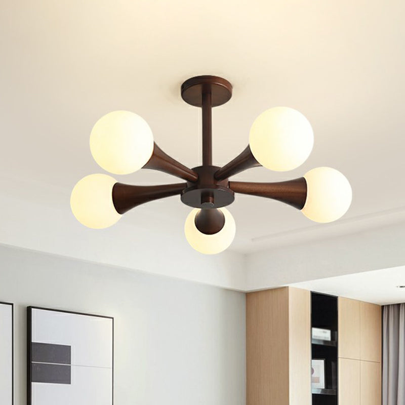 Ball Pendant Lighting Fixture Simplicity Opal Glass Dining Room Ceiling Suspension Lamp Clearhalo 'Carpenter Chandeliers' 'Ceiling Lights' 'Chandeliers' 'Industrial' 'Modern Chandeliers' 'Modern' Lighting' 2294468