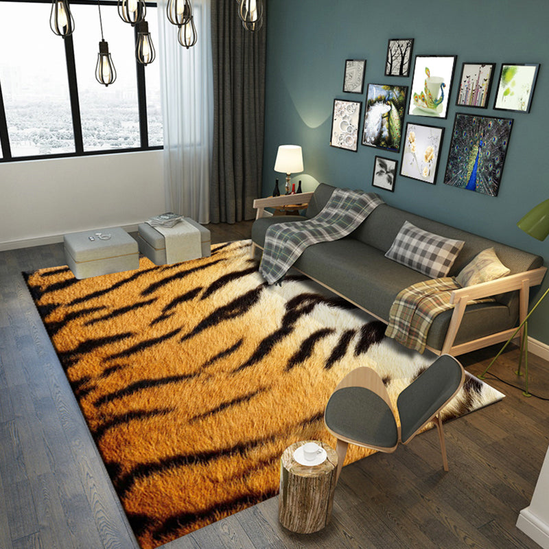 Designer Living Room Rug Multicolor Animal Skin Printed Indoor Rug Non-Slip Washable Carpet Light Orange Clearhalo 'Area Rug' 'Casual' 'Rugs' Rug' 2295854