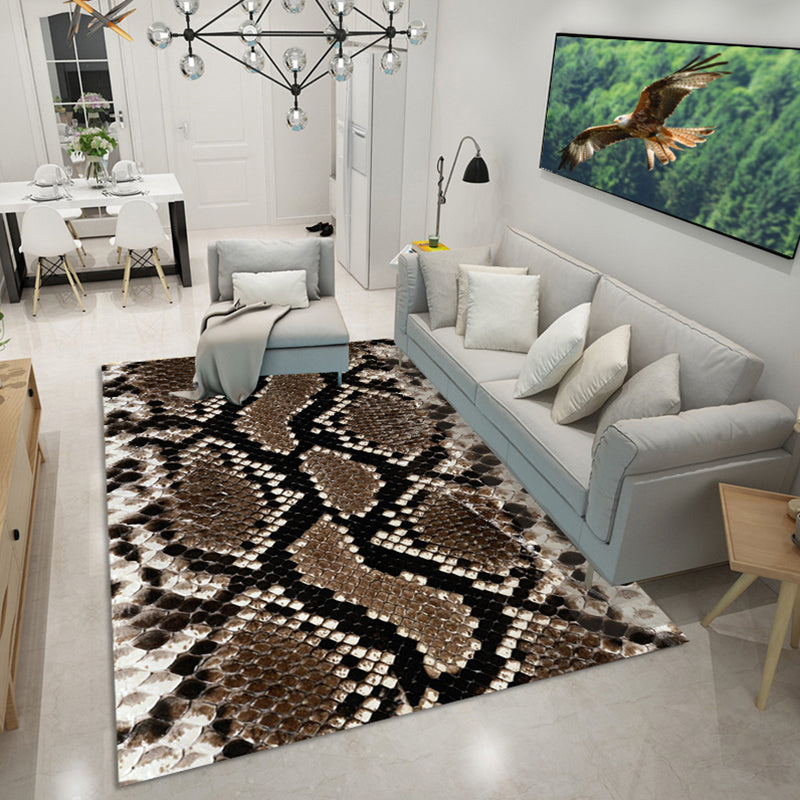 Designer Living Room Rug Multicolor Animal Skin Printed Indoor Rug Non-Slip Washable Carpet Light Brown Clearhalo 'Area Rug' 'Casual' 'Rugs' Rug' 2295867