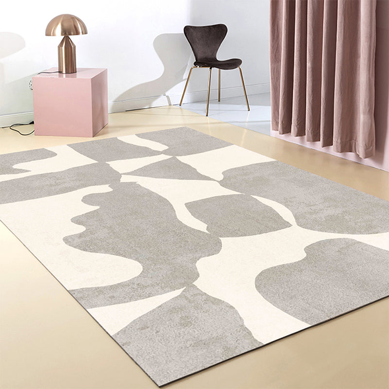 Relaxing Color Block Rug Multi Colored Cotton Blend Indoor Rug Easy Care Machine Washable Carpet for Living Room Grey Clearhalo 'Area Rug' 'Rug' 2296079