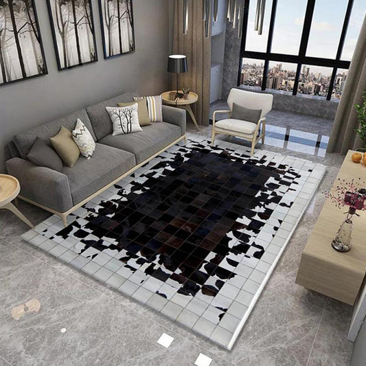 Multi-Color Living Room Rug Multi Colored Abstract Pattern Indoor Rug Polyster Pet Friendly Stain-Resistant Rug Black Clearhalo 'Area Rug' 'Modern' 'Rugs' Rug' 2300322