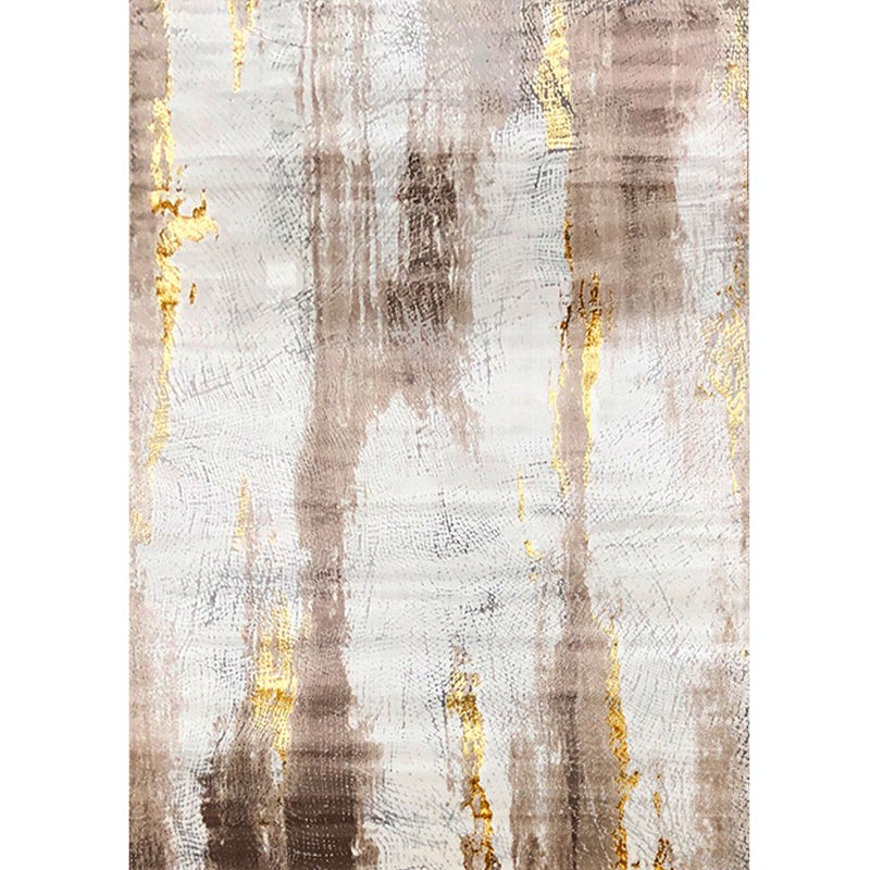 Casual Multi Colored Modern Rug Polypropylene Abstract Print Area Carpet Non-Slip Backing Pet Friendly Rug for Parlor Silver Gray Clearhalo 'Area Rug' 'Rug' 2301454