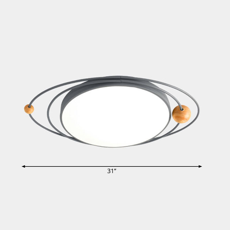 Nordic Orbit Shaped Flush Light Acrylic Childrens Bedroom LED Ceiling Mounted Lamp Clearhalo 'Ceiling Lights' 'Close To Ceiling Lights' 'Close to ceiling' 'Flush mount' Lighting' 2307474
