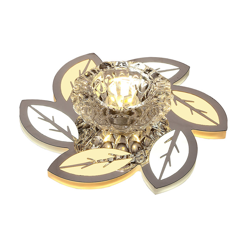 Ultra-Thin Flush Mount Spotlight Modern Clear Crystal Flushmount Ceiling Lamp for Corridor Clearhalo 'Ceiling Lights' 'Close To Ceiling Lights' 'Close to ceiling' 'Flush mount' Lighting' 2308088