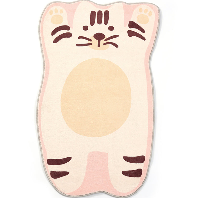 Irregular Shape Animal Rug Multi Colored Unique Indoor Rug Super Fiber Non-Slip Backing Pet Friendly Carpet for Room Beige Clearhalo 'Area Rug' 'Rug' 2308890