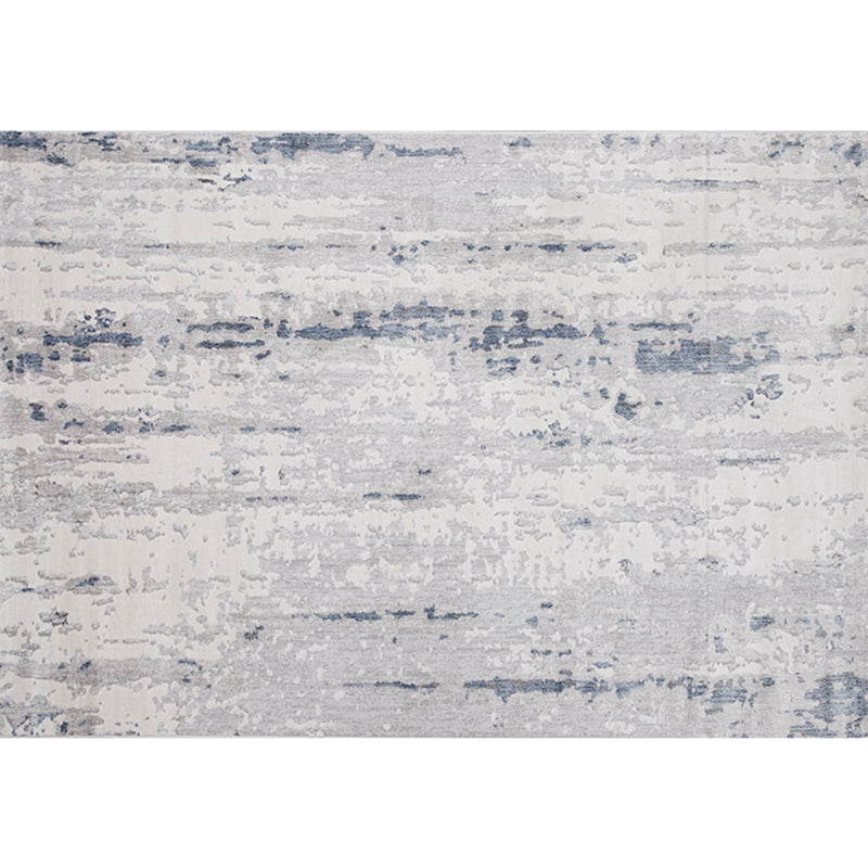 Multi Colored Abstract Printed Rug Cotton Blend Casual Area Carpet Non-Slip Backing Pet Friendly Rug for Living Room Gray-Blue 6'7" x 9'6" Clearhalo 'Area Rug' 'Rug' 2309251