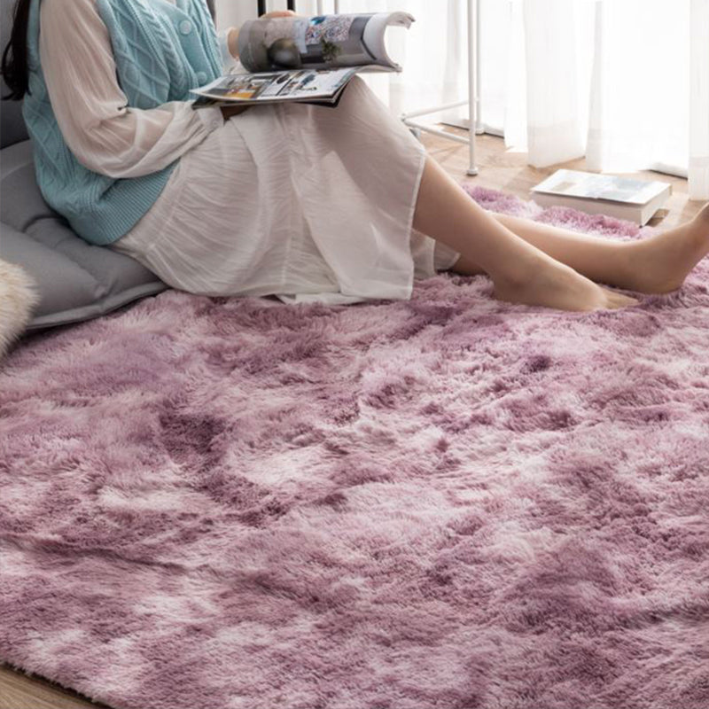 Simple Solid Color Rug Multi Colored Polyster Indoor Rug Non-Slip Backing Pet Friendly Area Carpet for Bedroom Clearhalo 'Area Rug' 'Casual' 'Rugs' Rug' 2309654