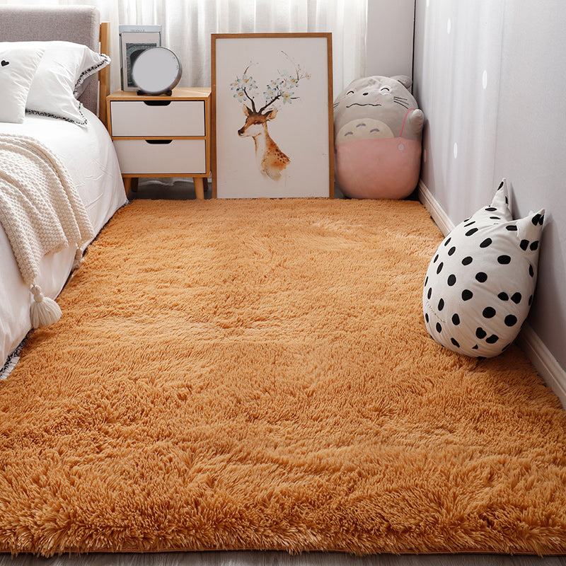 Multi Colored Bedroom Rug Casual Solid Colored Indoor Rug Polypropylene Non-Slip Backing Easy Care Area Carpet Khaki Clearhalo 'Area Rug' 'Casual' 'Rugs' Rug' 2309669