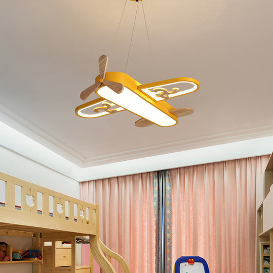 Childrens Plane Shaped Hanging Lamp Acrylic Bedroom LED Chandelier Pendant Light Clearhalo 'Ceiling Lights' 'Chandeliers' Lighting' options 2311108