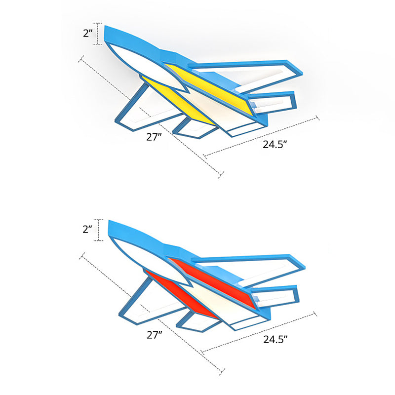 Cartoon Plane LED Flush Mount Fixture Metal Childrens Room Flush Mount Ceiling Light Clearhalo 'Ceiling Lights' 'Close To Ceiling Lights' 'Close to ceiling' 'Flush mount' Lighting' 2311158