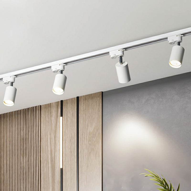 Tube Track Spotlight Simplicity Metallic Semi Flush Ceiling Light Fixture for Bar Clearhalo 'Ceiling Lights' 'Close To Ceiling Lights' 'Close to ceiling' 'Semi-flushmount' Lighting' 2311522