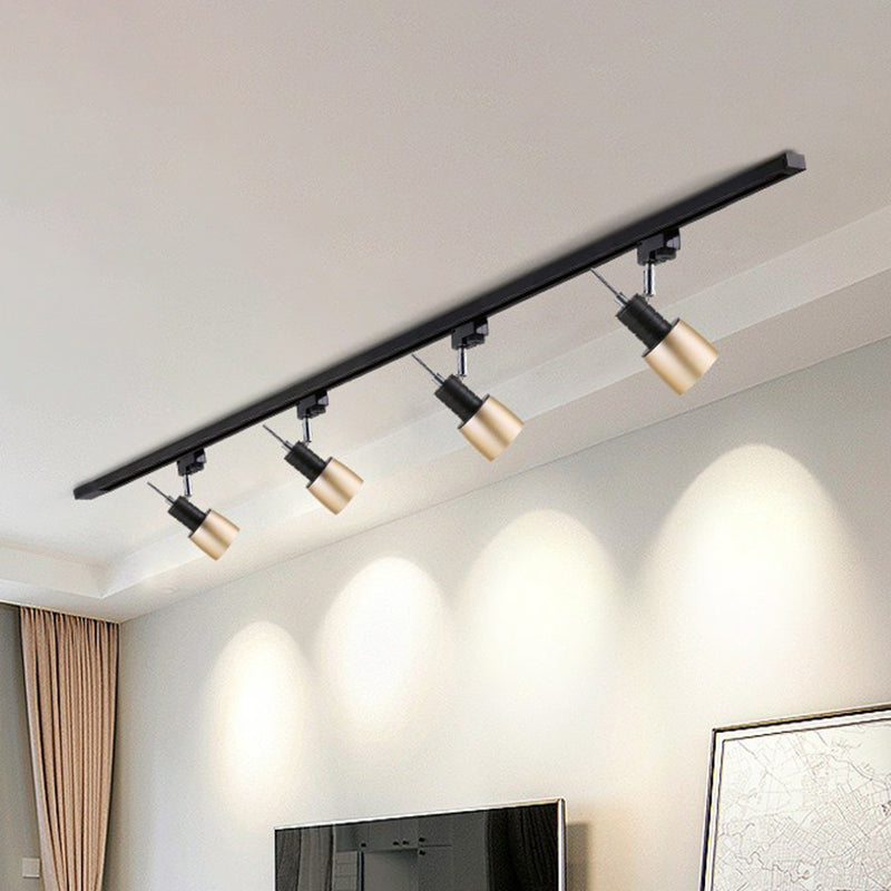 Grenade Spotlight Semi Flush Mount Minimalist Metal Living Room Track Lighting Fixture Clearhalo 'Ceiling Lights' 'Close To Ceiling Lights' 'Close to ceiling' 'Semi-flushmount' Lighting' 2311558