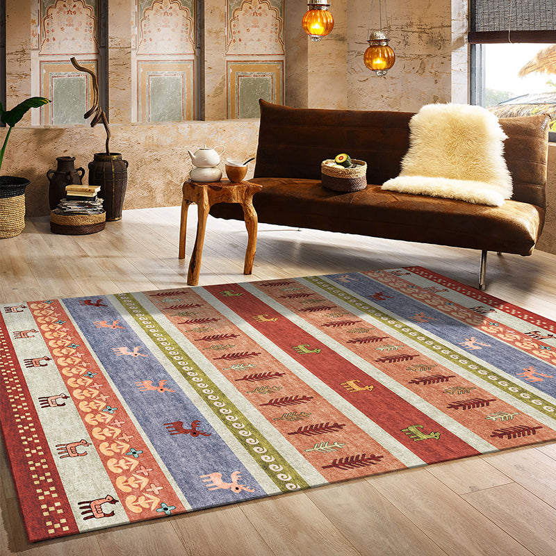 Natural Living Room Rug Multicolor Geo Pattern Indoor Rug Polypropylene Anti-Slip Machine Washable Area Carpet Clearhalo 'Area Rug' 'Rugs' 'Southwestern' Rug' 2317662