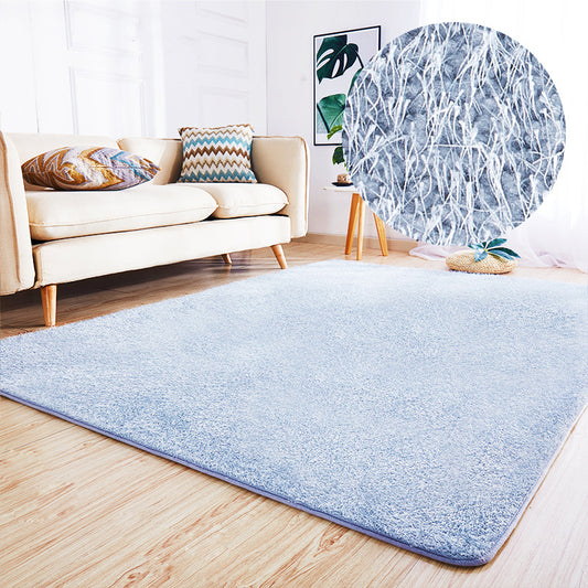 Simple Solid Color Rug Multi Colored Cotton Blend Indoor Rug Non-Slip Backing Pet Friendly Easy Care Carpet for Room Silver Gray Clearhalo 'Area Rug' 'Casual' 'Rugs' Rug' 2325488