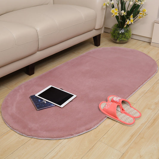 Casual Solid-Color Rug Multi Colored Cotton Blend Area Carpet Non-Slip Backing Easy Care Pet Friendly Rug for Living Room Clearhalo 'Area Rug' 'Casual' 'Rugs' Rug' 2325568