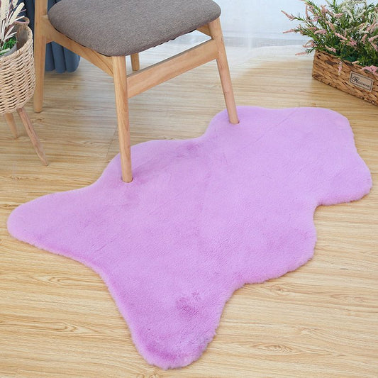 Simple Decoration Rug Multi Color Solid Color Area Carpet Cotton Blend Non-Slip Backing Pet Friendly Area Rug Purple Clearhalo 'Area Rug' 'Casual' 'Rugs' Rug' 2325589