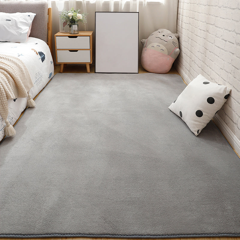 Casual Bedroom Rug Multi Color Solid Color Area Carpet Cotton Blend Non-Slip Pet Friendly Easy Care Indoor Rug Clearhalo 'Area Rug' 'Casual' 'Rugs' Rug' 2325598