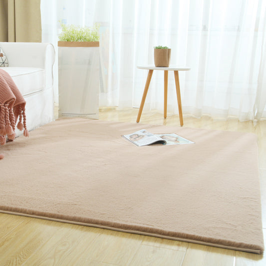 Multi-Color Solid Color Rug Cotton Blend Simple Area Rug Anti-Slip Backing Pet Friendly Easy Care Area Carpet for Home Light Camel Clearhalo 'Area Rug' 'Casual' 'Rugs' Rug' 2325641