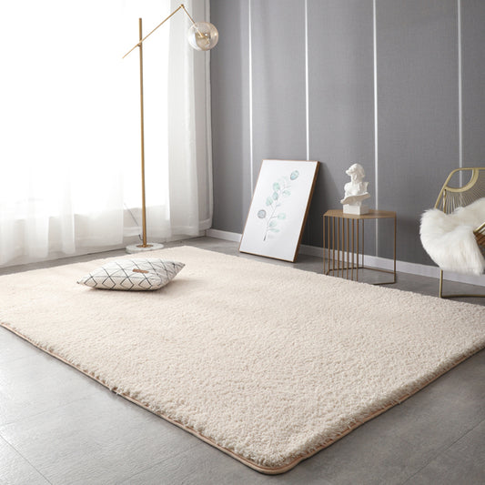 Nordic Solid Color Rug Mulit Colored Cotton Blend Area Carpet Anti-Slip Backing Pet Friendly Indoor Rug for Decoration Light Beige Clearhalo 'Area Rug' 'Casual' 'Rugs' Rug' 2325674