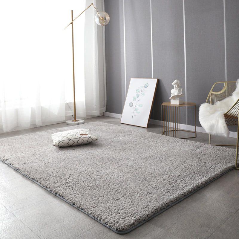 Nordic Solid Color Rug Mulit Colored Cotton Blend Area Carpet Anti-Slip Backing Pet Friendly Indoor Rug for Decoration Grey Clearhalo 'Area Rug' 'Casual' 'Rugs' Rug' 2325678
