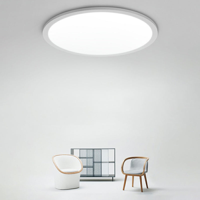 Ultrathin LED Ceiling Mount Fixture Simple Style Acrylic White Flushmount Lighting Clearhalo 'Ceiling Lights' 'Close To Ceiling Lights' 'Close to ceiling' 'Flush mount' Lighting' 2327152