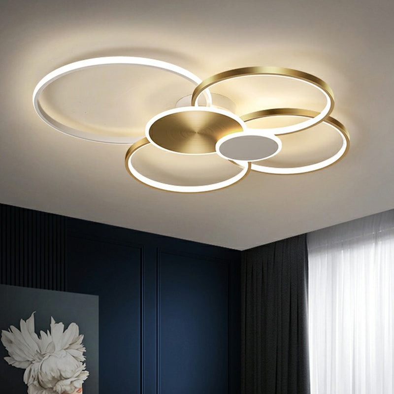 Metal Circular Flush Ceiling Light Modern LED Flush Mounted Lamp for Living Room Clearhalo 'Ceiling Lights' 'Close To Ceiling Lights' 'Close to ceiling' 'Flush mount' Lighting' 2327914