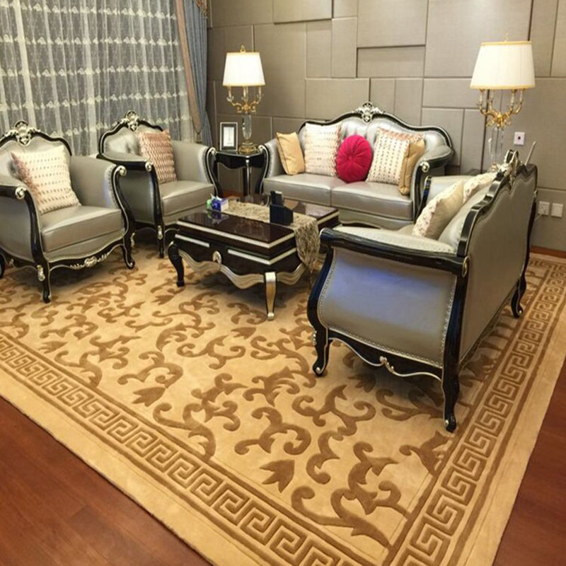 Oriental Living Room Rug Multi Color Geometric Patterned Indoor Rug Polypropylene Pet Friendly Anti-Slip Backing Carpet Ginger Clearhalo 'Area Rug' 'Rug' 2334445
